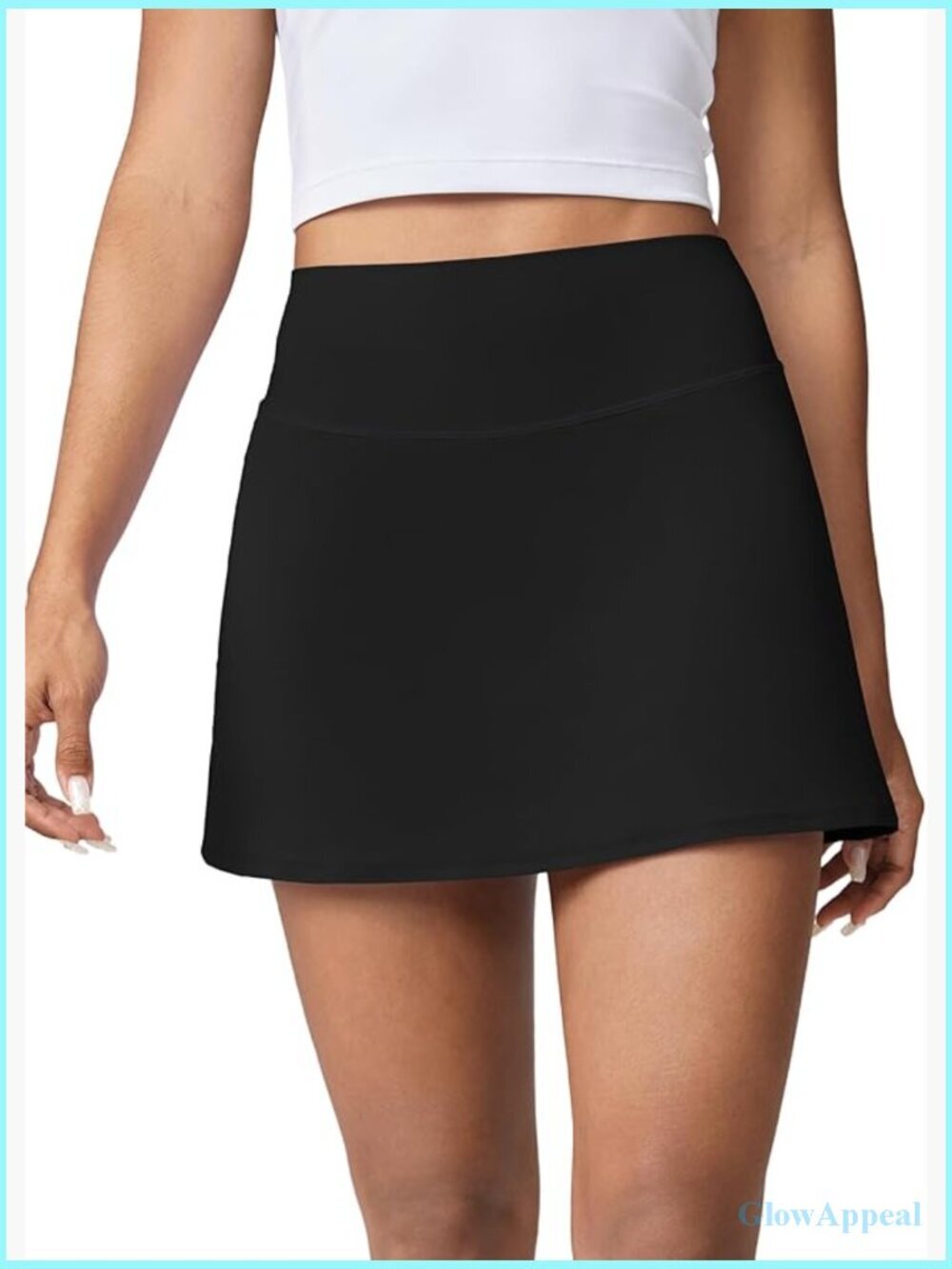High Waisted Tennis Skort with Inner Pockets Athletic Skirt for Running Golf